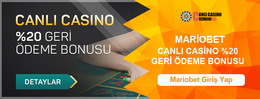 Mariobet Canlı Casino Kayıp Bonusu 