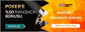 Mariobet Poker Rakeback Bonusu