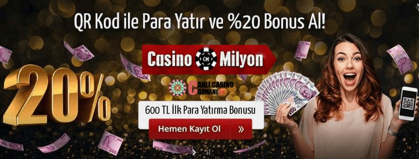 Casinomilyon Yüzde 20 QR Kod Bonusu