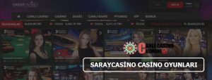 Saraycasino Casino Oyunları
